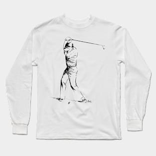 Illustration of a golf player in action. Long Sleeve T-Shirt